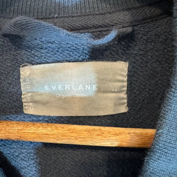 EVERLANE The Organic Cotton Bomber Jacket Full Zip in Blue Unisex Mens MD - Picture 5 of 9